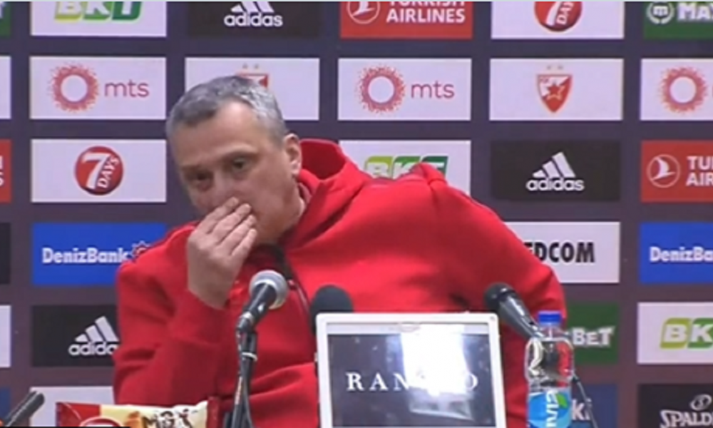 NOVI „RADONJIZAM“ Trener Crvene zvezde je prekinuo konferenciju za novinare posle Makabija zbog Kataija (VIDEO)