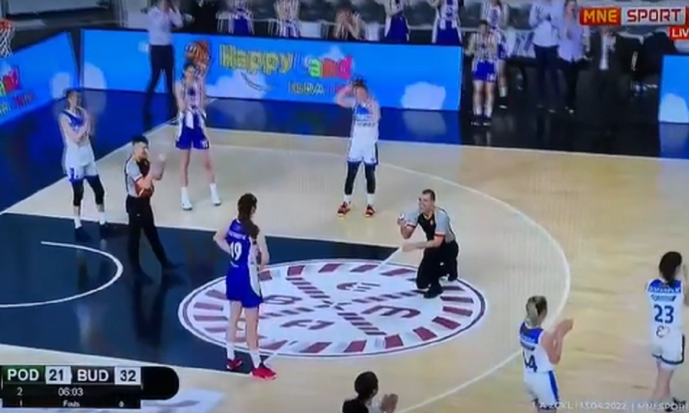 PRELEPO Sudija je poslao na liniju za slobodna bacanja, a onda je zaprosio (VIDEO)