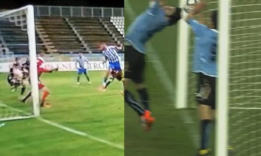 KAO SUAREZ Fudbaler Čukaričkog rukom zaustavio loptu, dobio crveni, pa posle slavio (VIDEO)