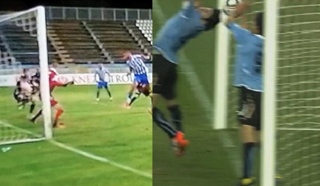 KAO SUAREZ Fudbaler Čukaričkog rukom zaustavio loptu, dobio crveni, pa posle slavio (VIDEO)