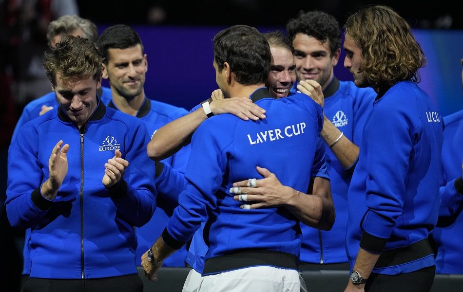 SNIMAK DANA Suze Federera i Nadala, zagrljaji Novaka i ostalih članova tima Evrope (VIDEO)