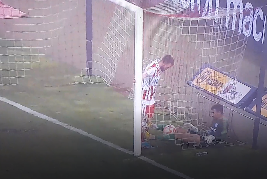 Zvezdi poništen pogodak zbog ofsajda, pa pogođena stativa, na kraju Katai ušao s loptom u gol! (VIDEO)
