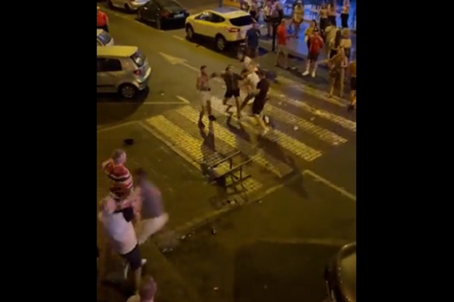 ŽIVE U ISTOM KRALJEVSTVU, ALI SE NE VOLE Žestoka tuča Engleza i Velšana na Tenerifama (VIDEO)