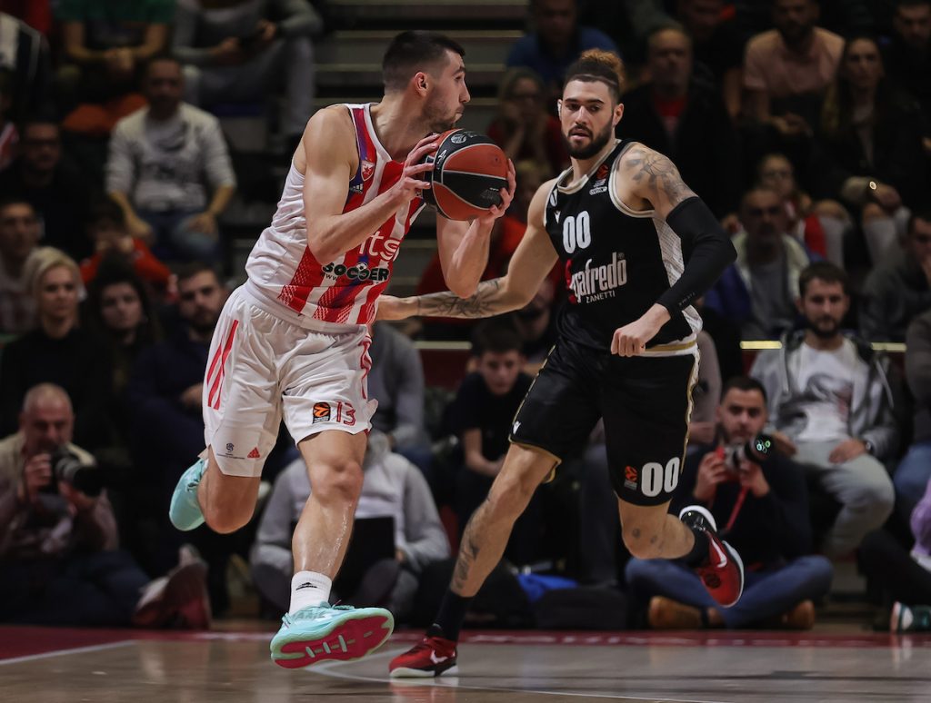 ZVEZDA GAZI REDOM Dobrić „eksplodirao“, dvorana u transu! Crveno-beli deluju nepobedivo – pao je Virtus