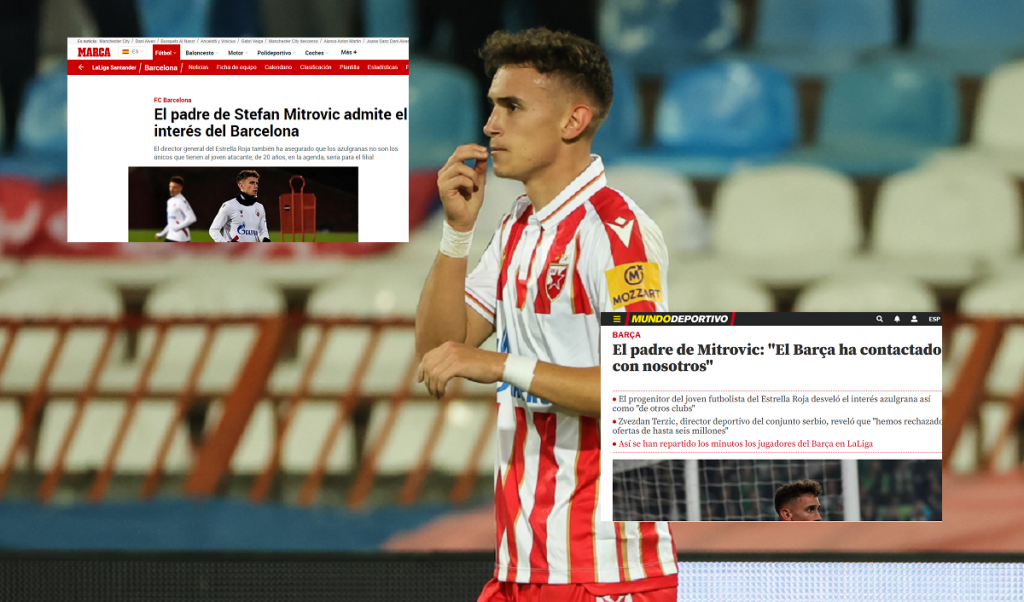 NIJE BILA SAMO VEST DANA U SRBIJI O interesovanju Barselone za igrača Zvezde pisali ugledni španski listovi
