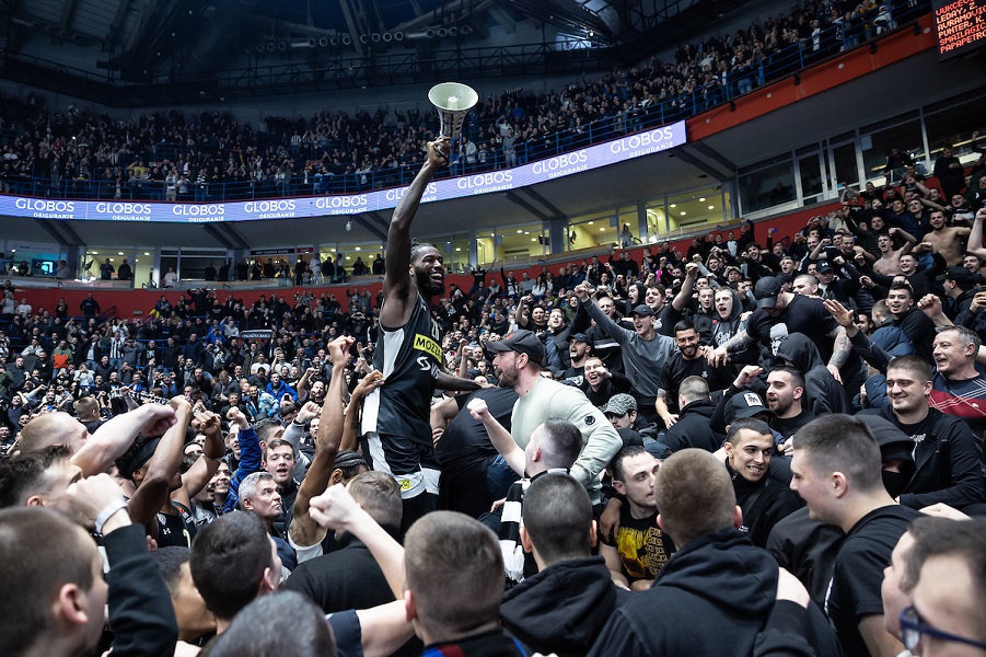Evroliga impresionirana slavljem košarkaša i navijača Partizana (VIDEO)