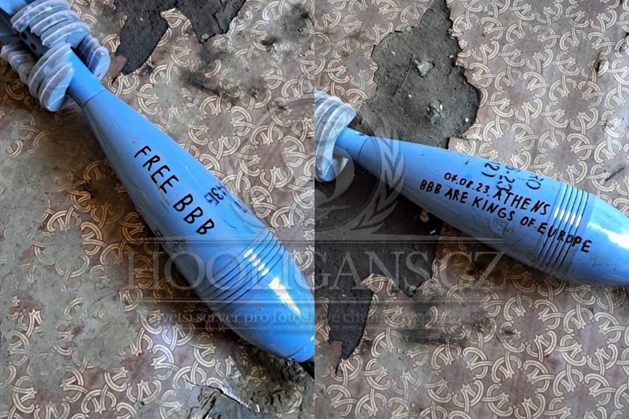 SKANDAL Navijači Dinama iz Kijeva poslali Bed Blu Bojsima poruke na granatama: Vi ste kraljevi Evrope