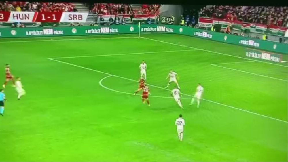 IZJEDNAČENJE, PA NOVI PRIMLJEN GOL Pavlović pogodio za 1:1, Salai minut kasnije vratio vođstvo Mađarskoj (VIDEO)