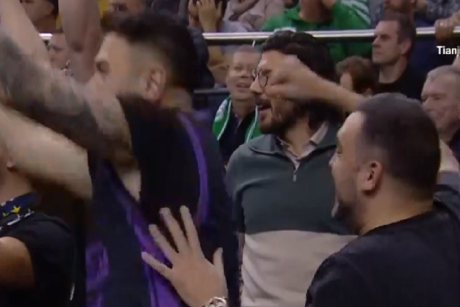 DA LI SU GA „GROBARI“ PREPOZNALI? Nekadašnji fudbaler Partizana u neprepoznatljivom izdanju slavi zakucavanje Smailagića (VIDEO)