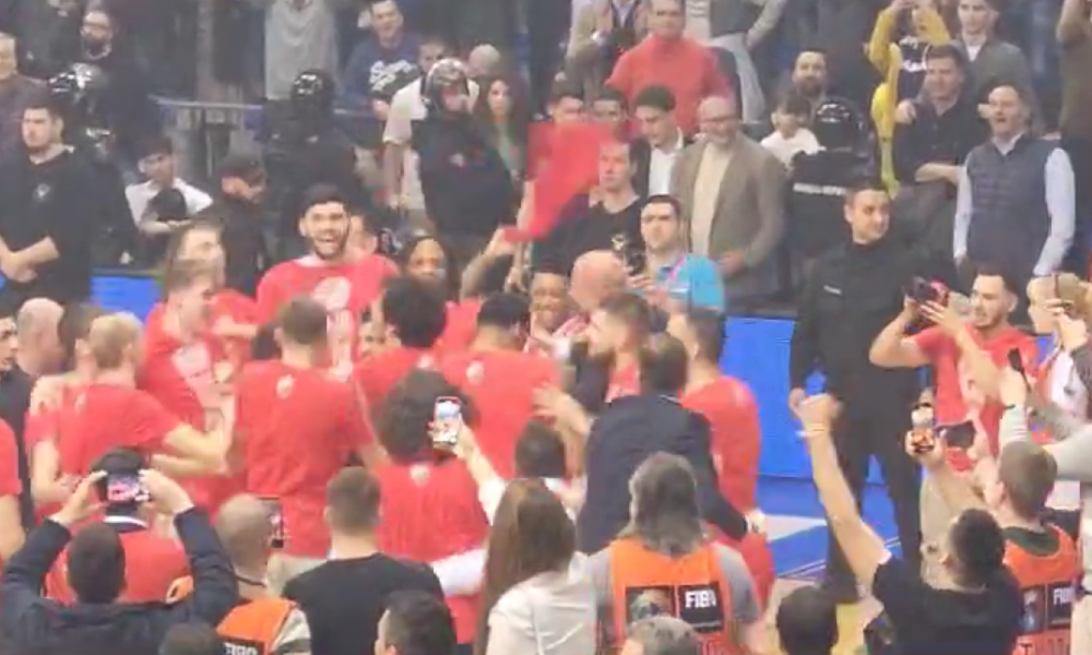 SA PARKETA Pogledajte slavlje košarkaša Zvezde po osvajanju Kupa! (VIDEO)