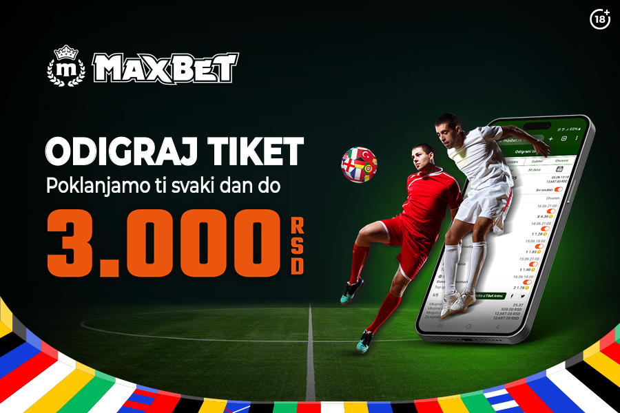 Igraj EURO preko dana, a uveče te MaxBet časti!