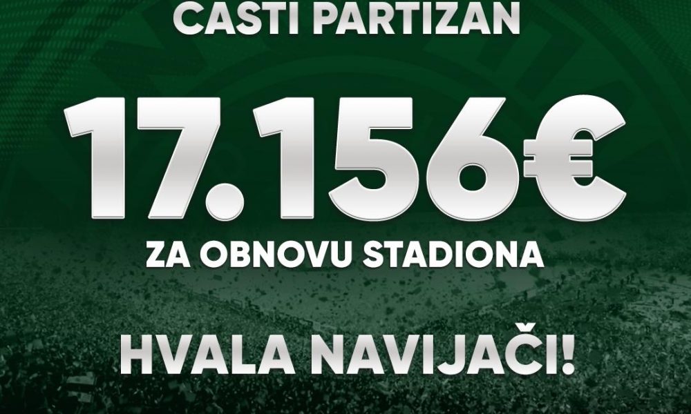 Puna Humska se višestruko isplatila Partizanu! MaxBet izdvaja 17.156 evra za obnovu stadiona crno-belih