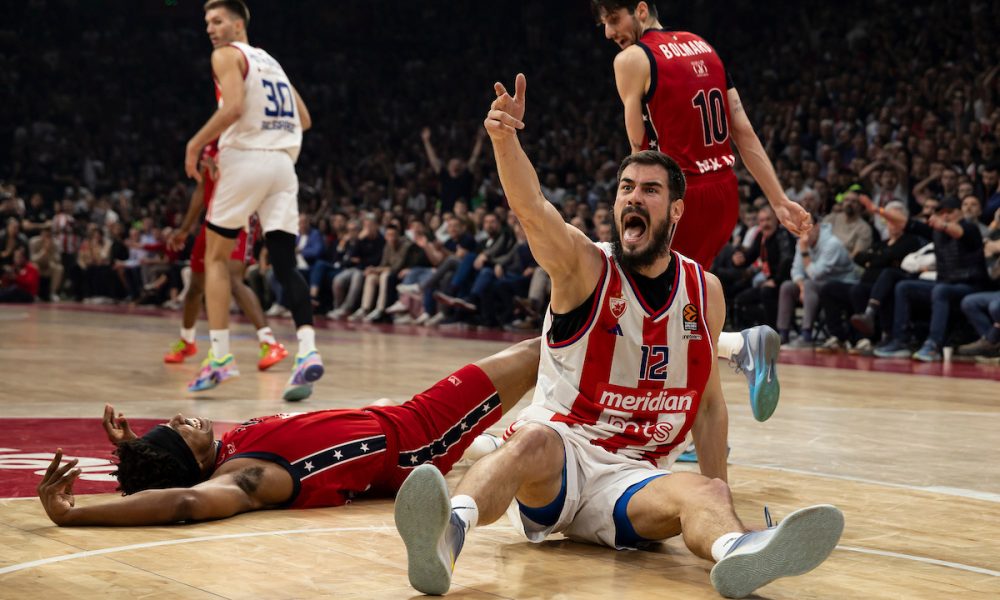 Borbeno poluvreme u Areni: Zvezda ima „-3“ na pauzi! Kalinić i Ledej u klinču (VIDEO)