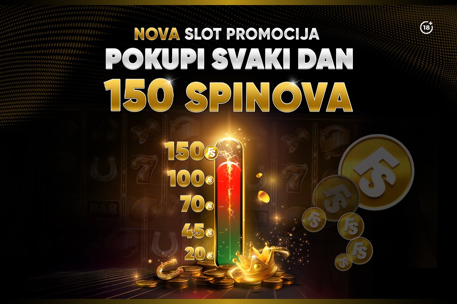 Nova online slot promocija: Pokupi svaki dan 150 spinova