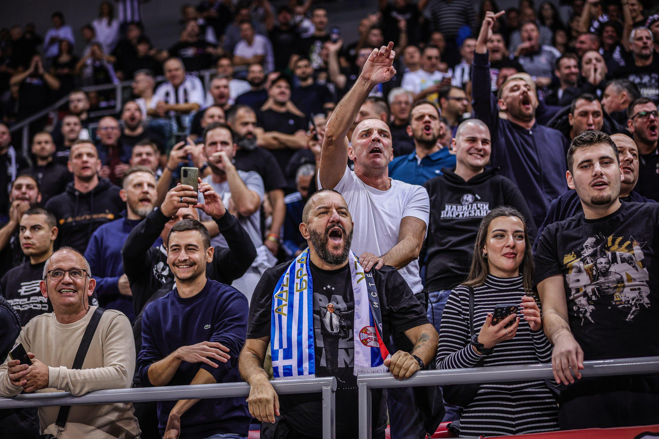 "Grobari" u Bugarskoj (Foto; Euroleague Basketball via Getty Images)