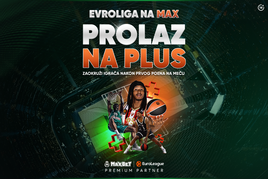 Evroliga na Max! Igraj na poene igrača u MaxBet-u i zgrabi dobitak posle prvog koša