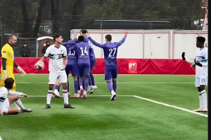 "Grafosi" proslavljaju prvi gol / Foto: FK Grafičar / Instagram, printskrin 