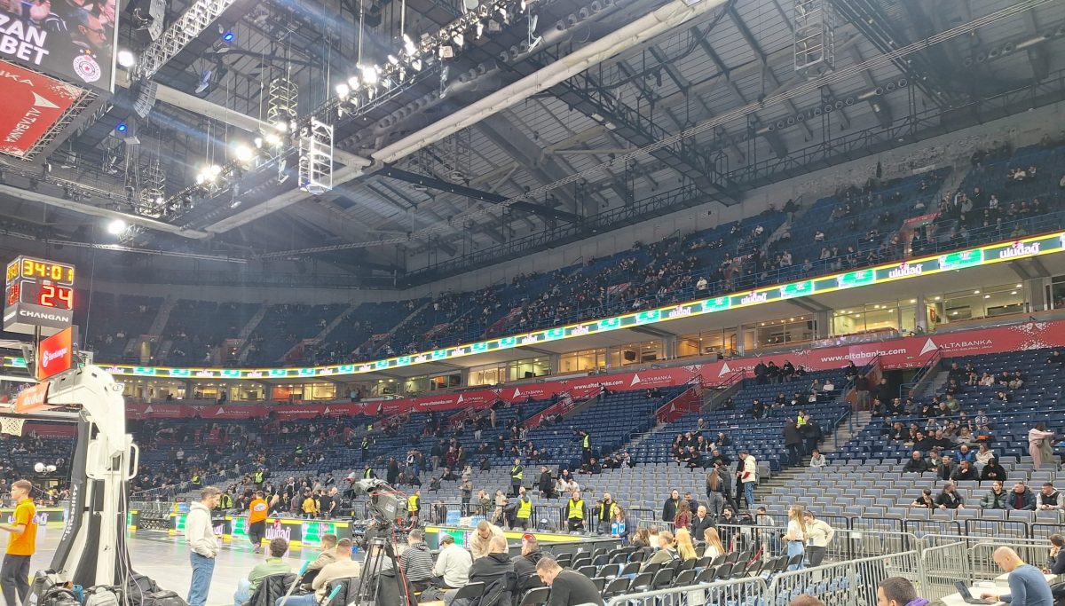 Slaba poseta pred početak meča Partizan – Makabi (VIDEO)