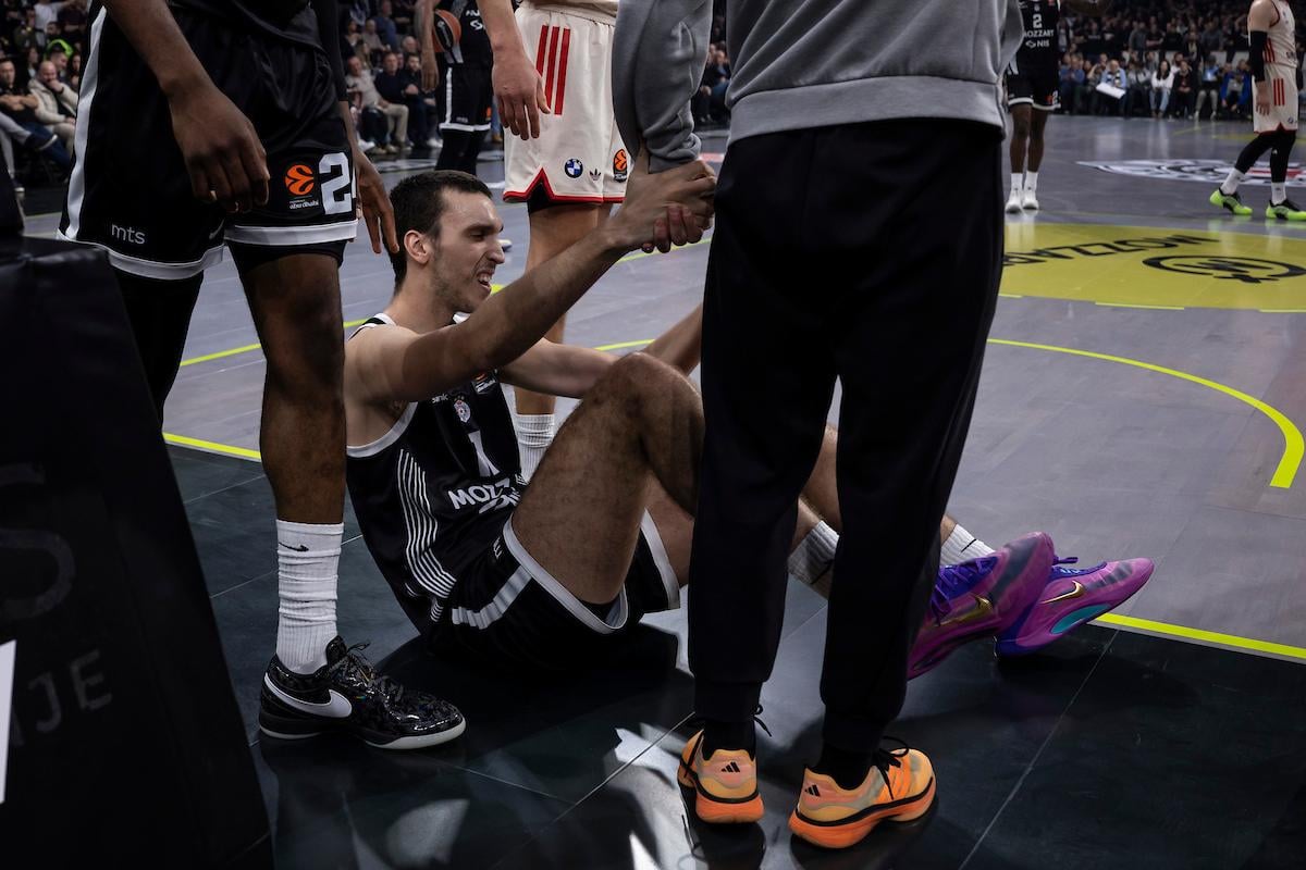 Veliki peh za Partizan! Pokuševski iznet sa parketa (FOTO)