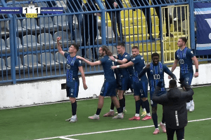 Fudbaleri Smedereva proslavljaju gol za pobedu / Foto: Prva liga Srbije / Jutjub, printskrin 