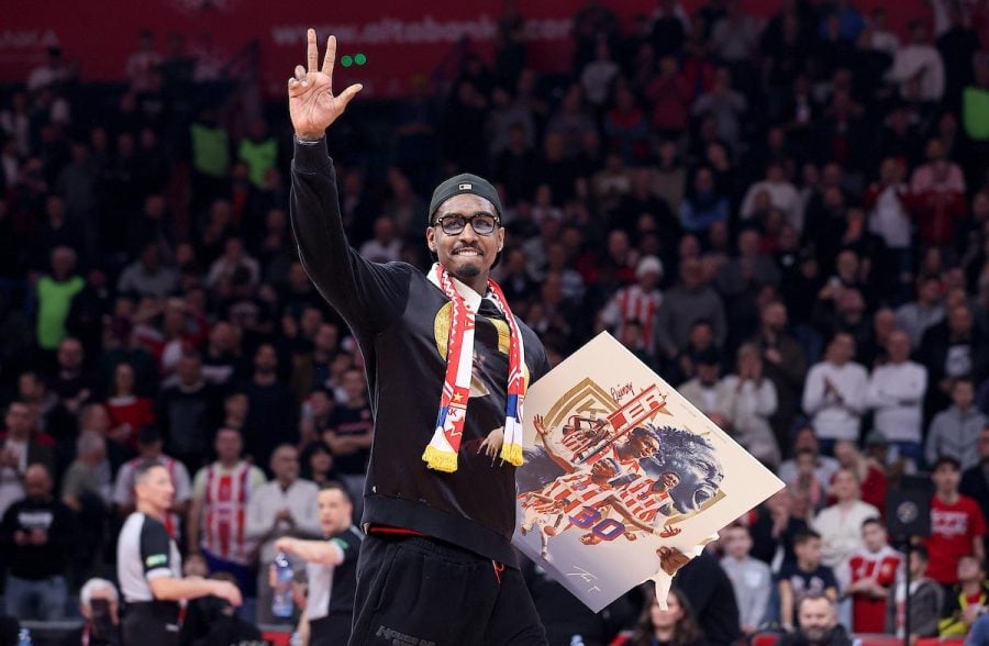 Zvezdini navijači ga ne zaboravljaju: Ovacije i aplauz za Kvinsija Milera (FOTO/VIDEO)