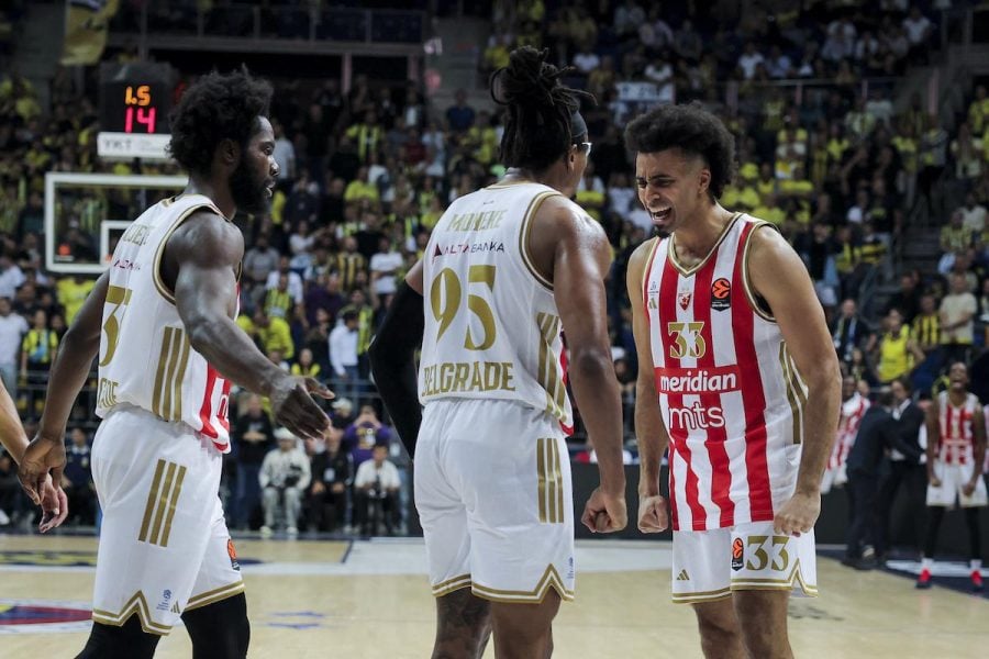 Zvezdini košarkaši uživo gledali finale EP u vaterpolu (FOTO)