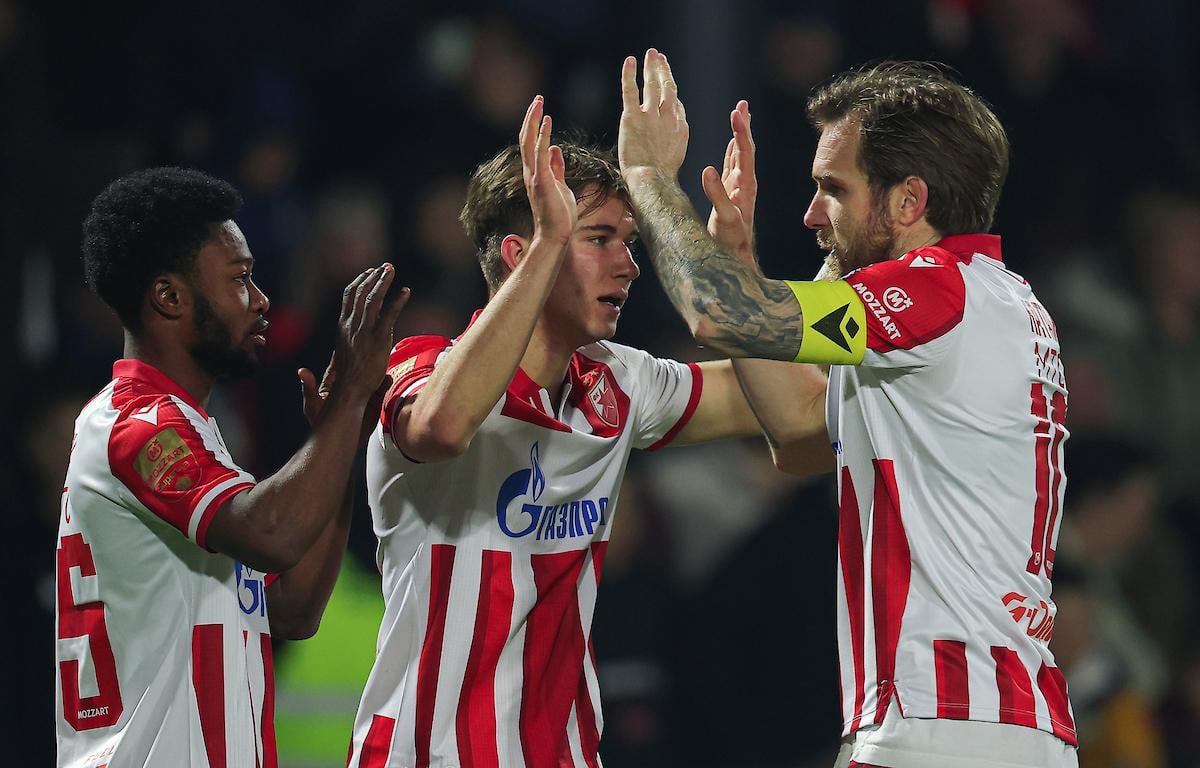 Crvena zvezda protutnjala kroz Pančevo na putu za Lil (VIDEO)