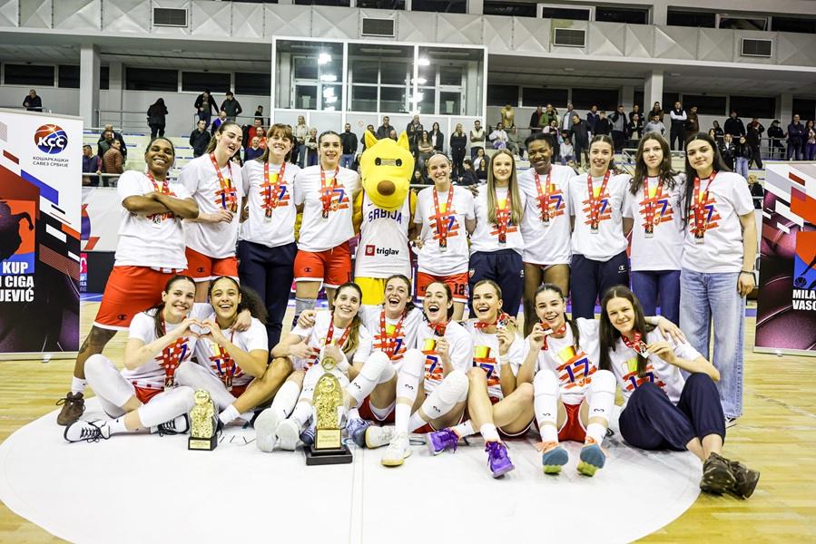 Košarkašice Crvene zvezde osvojile Kup Milan Ciga Vasojević! Rivala pobedile sa 60 poena razlike!