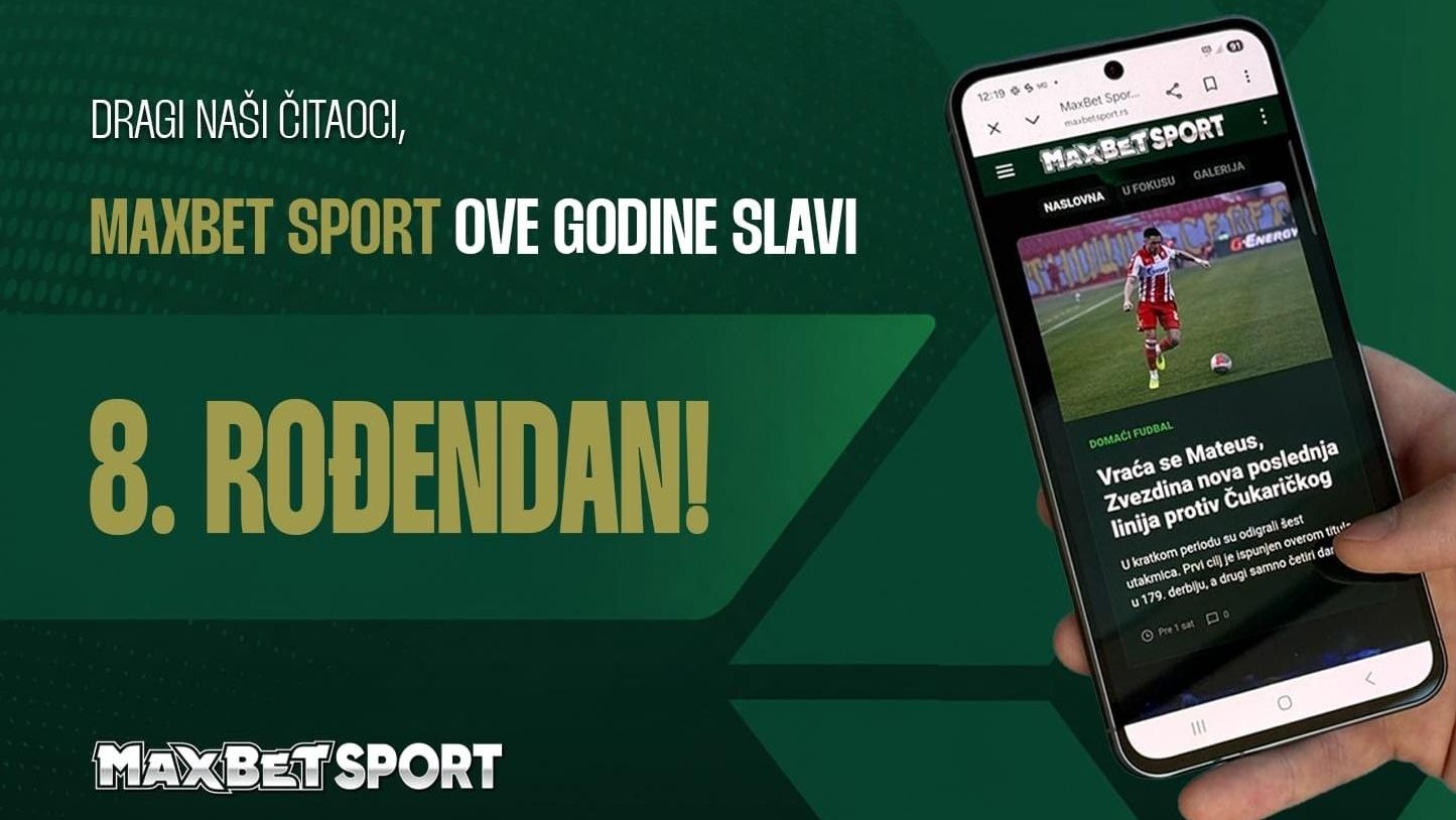 Portal MaxBet Sport slavi 8. rođendan – čitaoce čekaju vredne nagrade