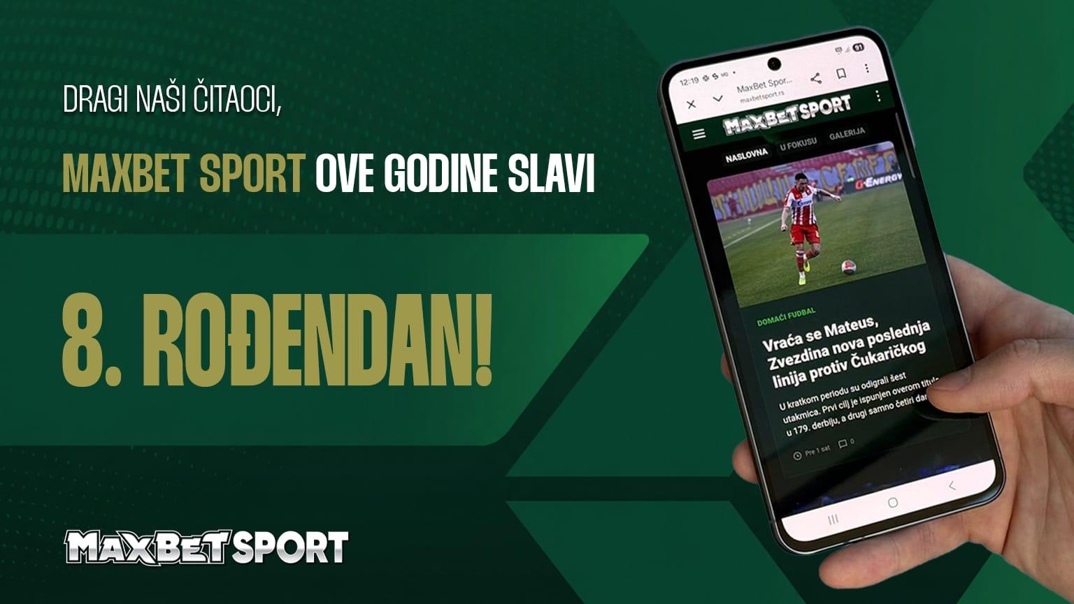 Portal MaxBet Sport slavi 8. rođendan – čitaoce čekaju vredne nagrade
