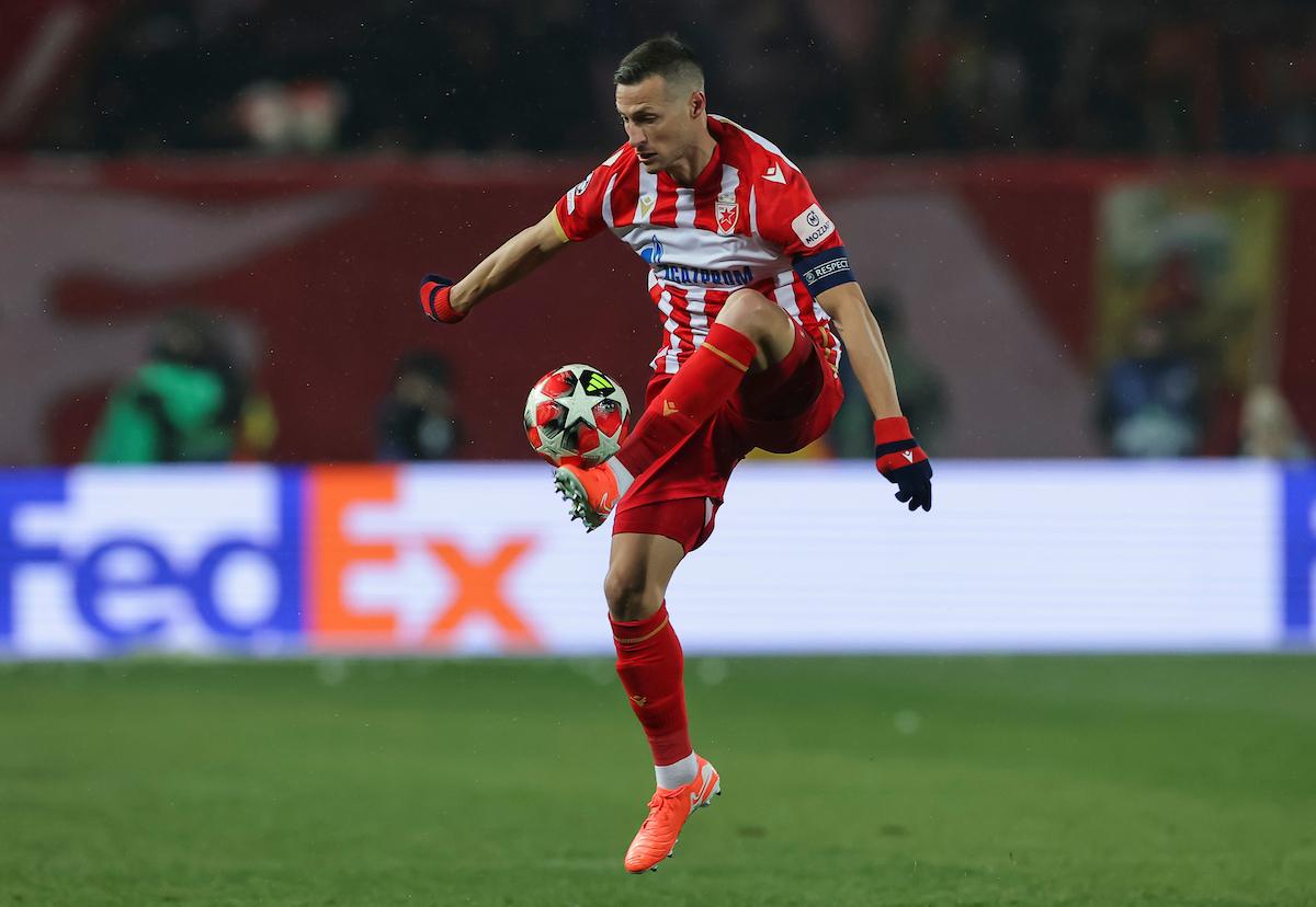 Uroš Spajić u dresu Crvene zvezde na utakmici Lige šampiona